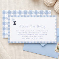 Black Lab Puppy Blue Gingham Baby Shower Books