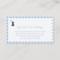 Black Lab Puppy Blue Gingham Baby Shower Books
