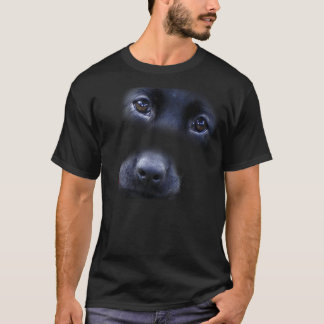 Black Lab Puppy face t-shirt