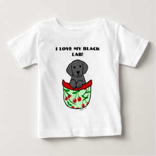 Black Lab Puppy in the Pocket Baby T-Shirt