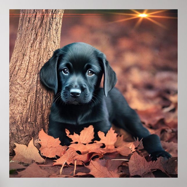 Black Lab Puppy Poster (Front)