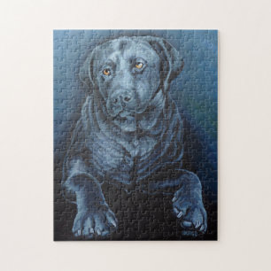 Black Lab Puzzle Personalised Dog Art Puzzles