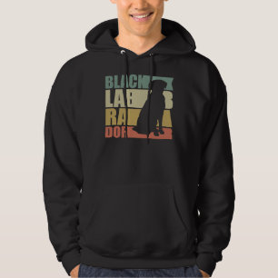 Black Lab Retro Labrador Retriever Dog Hoodie