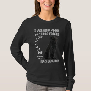 Black Lab Saying Mum Dad Print Cute Labrador Retri T-Shirt