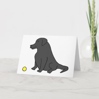 Black Lab “Sit. Stay. Have A Ball.” Dog Birthday Card