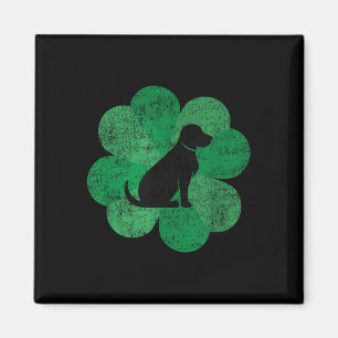 Black Lab St. Patricks Day Shirt - Retro Labrador Magnet