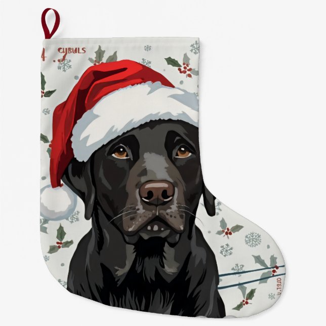 Black lab stocking (Front)
