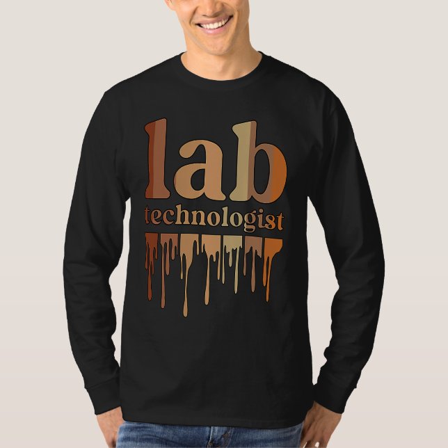 Black Lab Technologist African American Laboratory T-Shirt (Front)