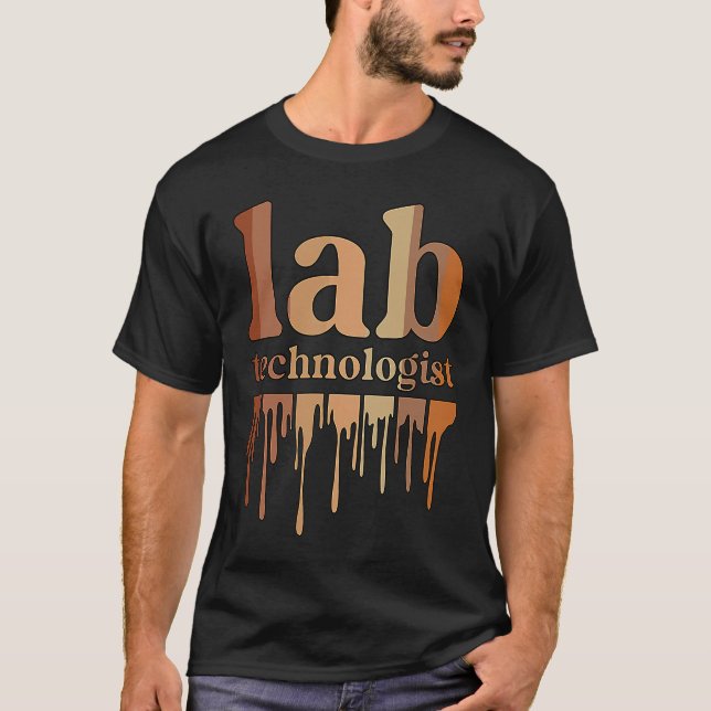 Black Lab Technologist African American Laboratory T-Shirt (Front)