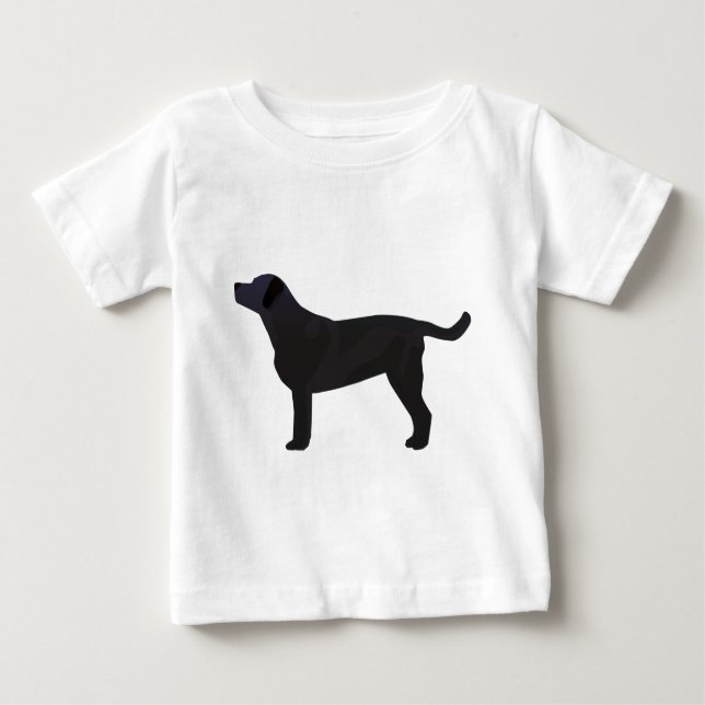 Black Lab Templates Ready to Customise Baby T-Shirt (Front)