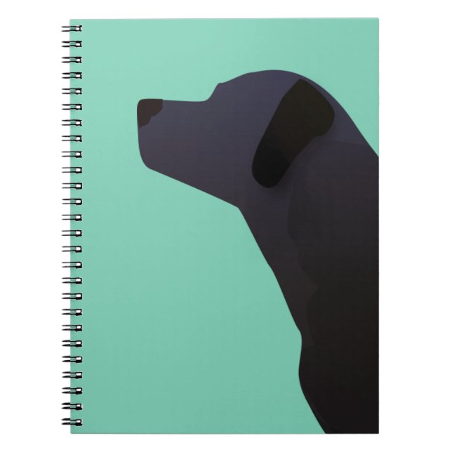 Black Lab Templates Ready to Customise Spiral Notebook (Front)