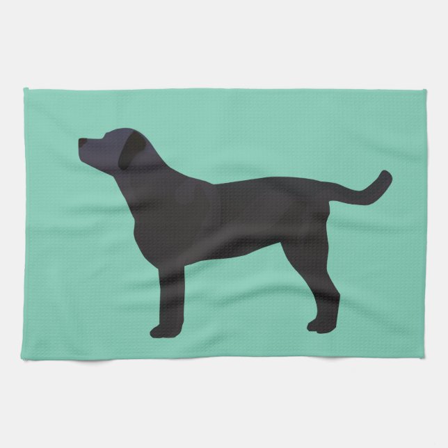 Black Lab Templates Ready to Customise Tea Towel (Horizontal)