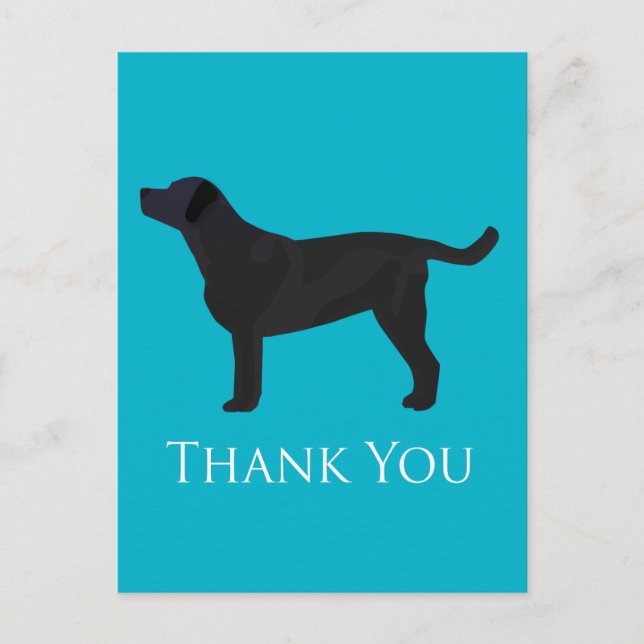 Black Lab Thank You Card Design (Front)
