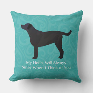 Black Lab Thinking of You Design Cushion