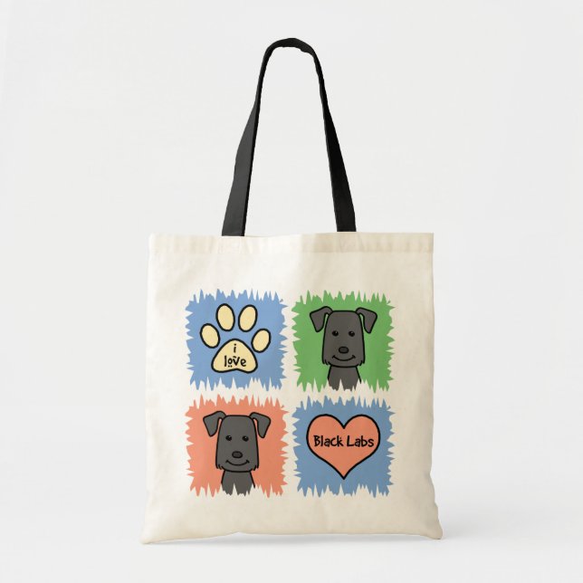 Black Lab Tote Bag (Front)