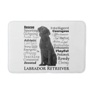Black Lab Traits Bath Mat