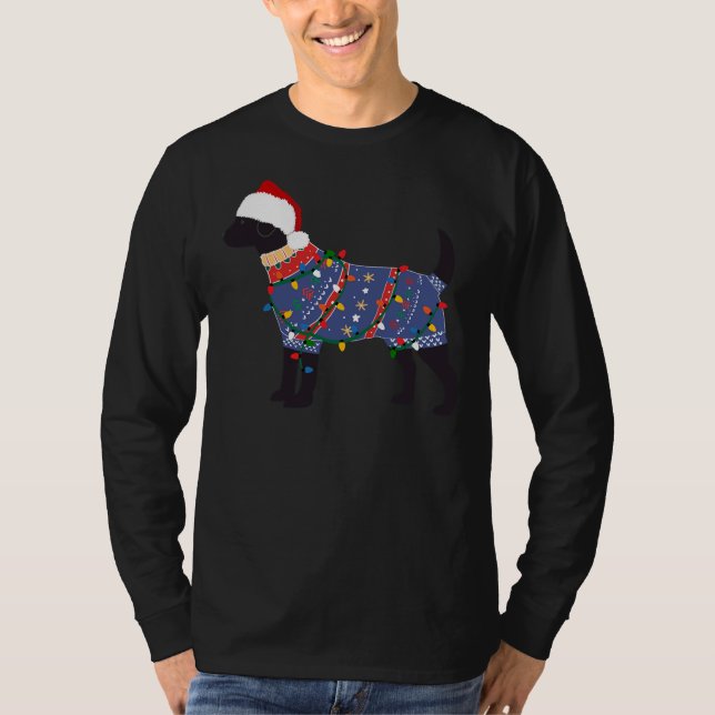 Black Lab Ugly Christmas Sweater (Front)