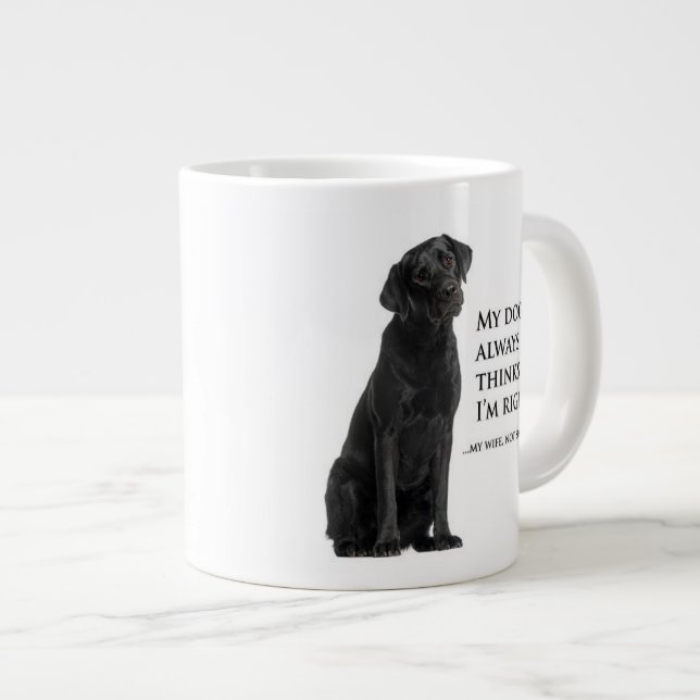 Black Lab v. Wife Mug (Front Right)