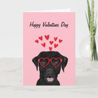 Black Lab valentines day card