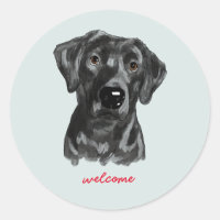 Black lab watercolor 