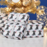 Black Lab wearing Christmas Santa Hat or Pet Photo Wrapping Paper<br><div class="desc">Dress up your holiday gifts in this adorable high-quality gift wrapping paper featuring a painted watercolor image of a Black Lab puppy wearing a Santa Hat. Perfect for the holidays and for owners and lovers of all Labs.</div>
