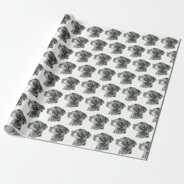 Black Lab Wrapping Paper (Unrolled)