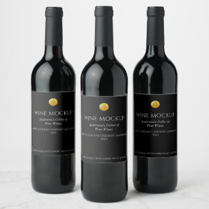 Black Label Elegant Custom Wine Labels