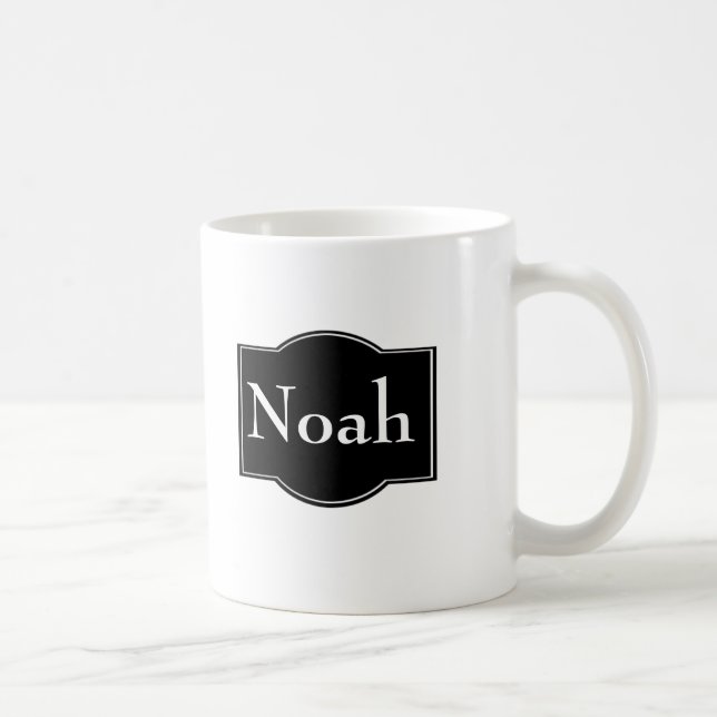 Black Label Personalised Coffee Mug (Right)