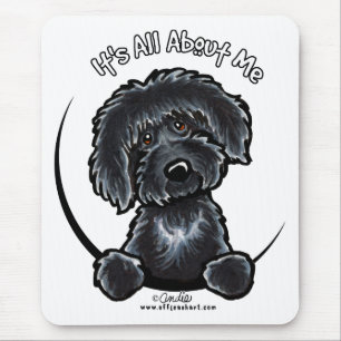 Black Labradodle IAAM Mouse Pad