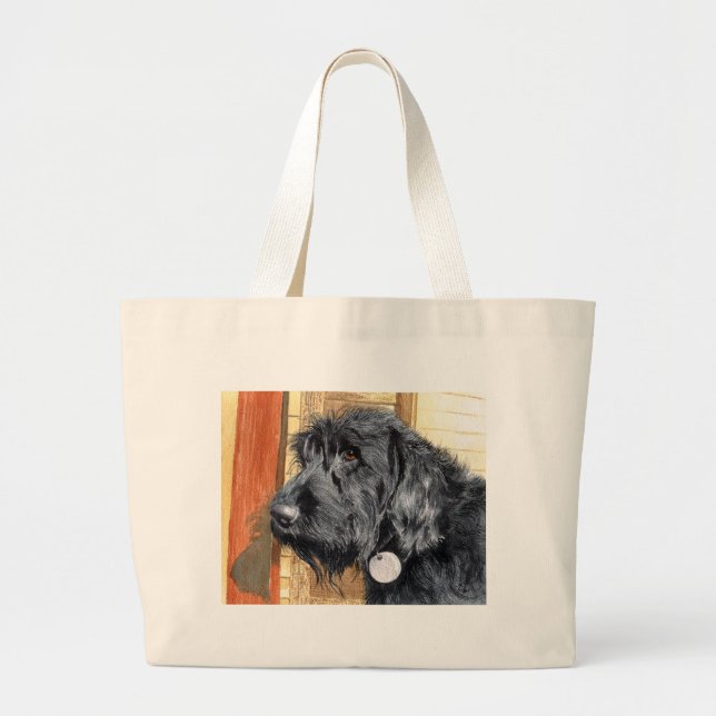 Black Labradoodle #1 Bag (Front)