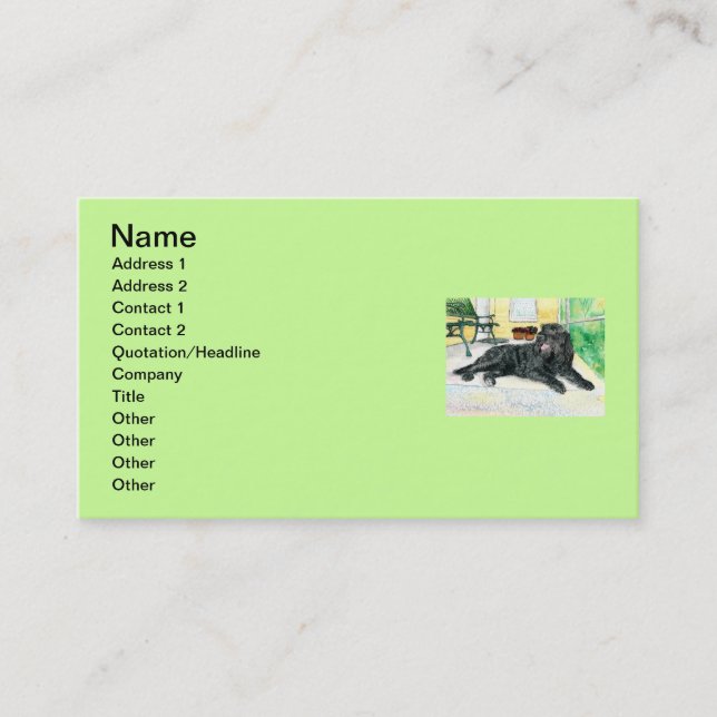 black Labradoodle Business Card (Front)