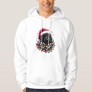 Black Labradoodle Christmas Tree Xmas Lights Doodl Hoodie