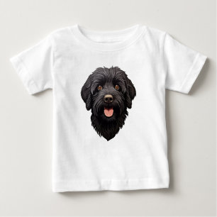 Black Labradoodle Dog Baby T-Shirt