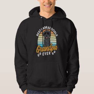 Black Labradoodle Dog Dad Best Labradoodle Grandpa Hoodie