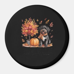 Black Labradoodle It’s Fall Y’all Pumpkin Autumn Magnet