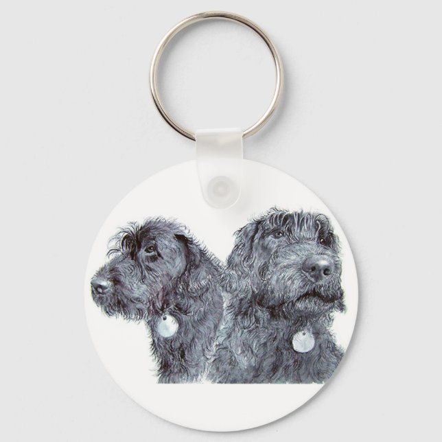 Black Labradoodles Keychain (Front)