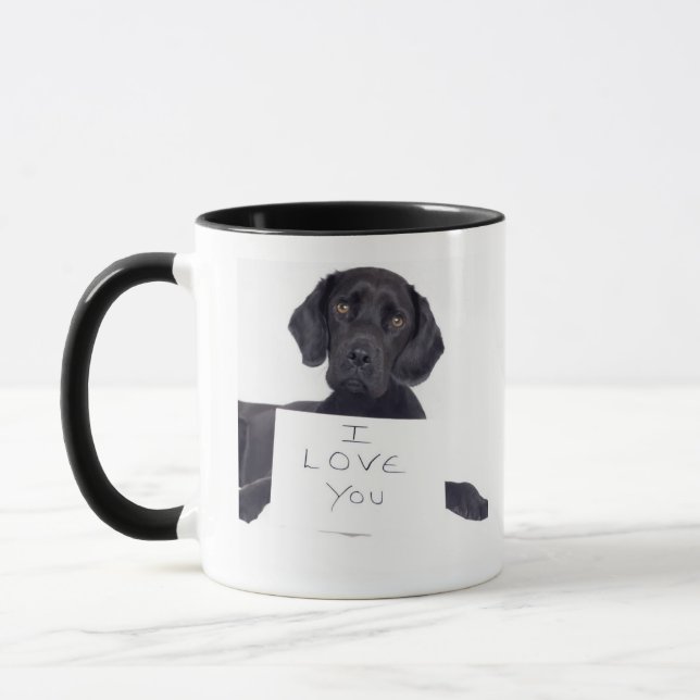 Black Labrador 13 Months Mug (Left)