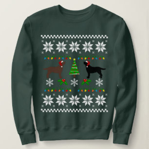 Black Labrador and Chocolate Labrador Christmas Sweatshirt