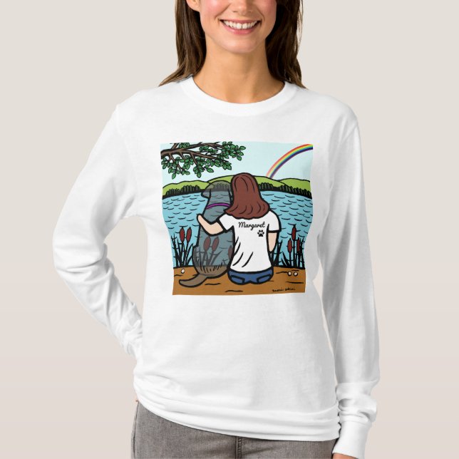 Black Labrador and Mum Rainbow Bridge Shirt (Front)