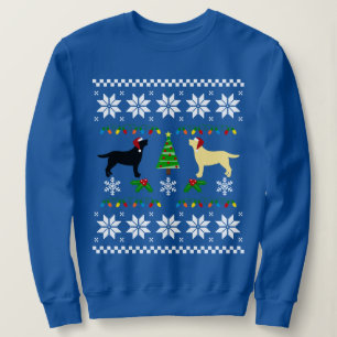 Black Labrador and Yellow Labrador Christmas Santa Sweatshirt