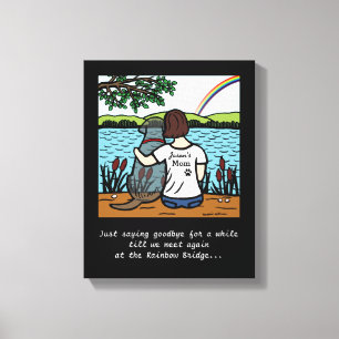 Black Labrador Angel and Mum 3 Canvas Print