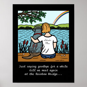 Black Labrador Angel and Mum Poster