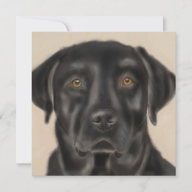 Black Labrador art card (Front)