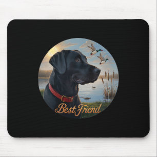 Black Labrador Best Friend. Hunting Waterfowl Duck Mouse Pad