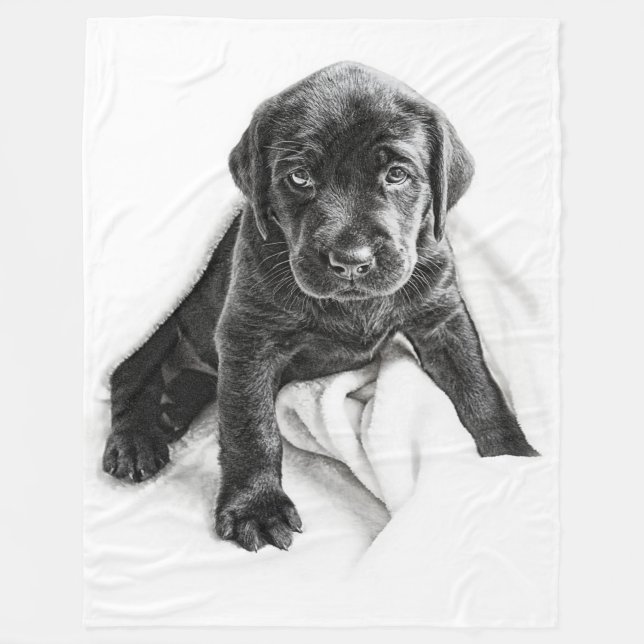 Black Labrador  blanket (Front)