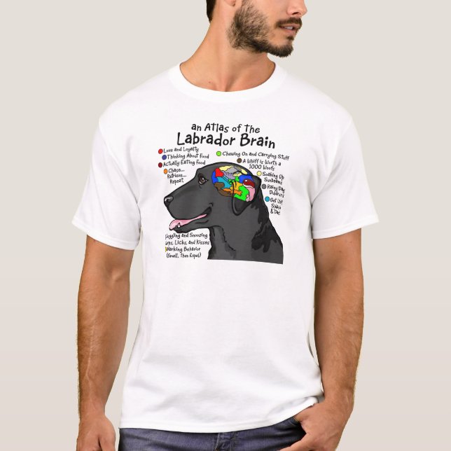 Black Labrador Brain Atlas T-Shirt (Front)