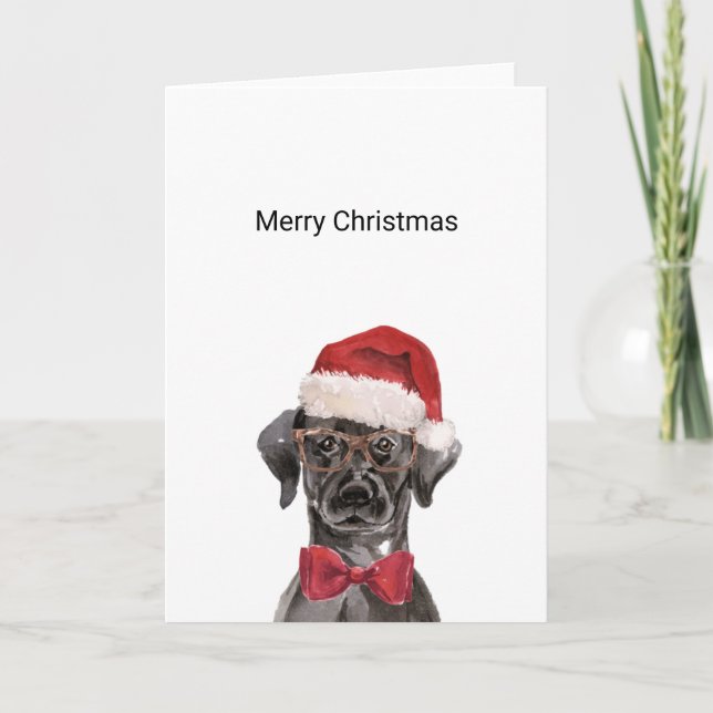 Black Labrador Christmas Card (Front)
