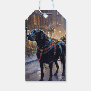 Black Labrador Christmas Festive Season Gift Tags