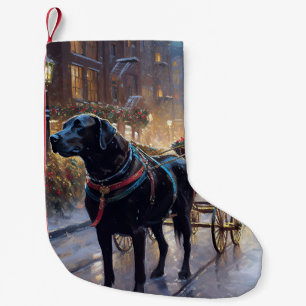 Black Labrador Christmas Festive Season Small Christmas Stocking