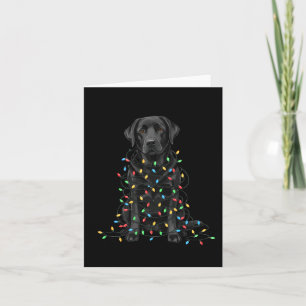 Black Labrador Christmas I'm Fine Everything Is Fi Card